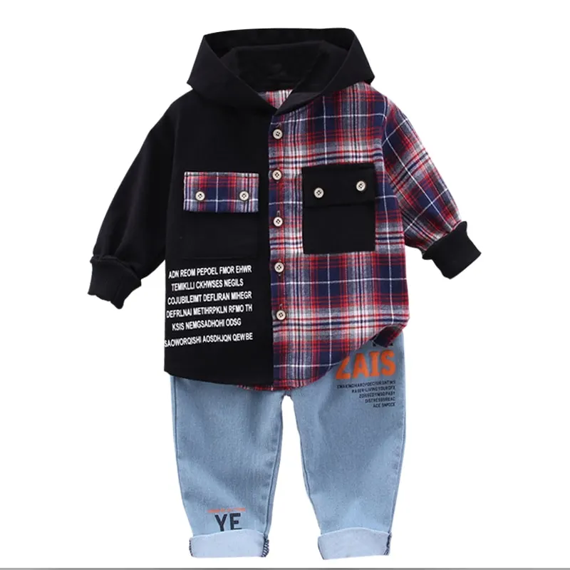 New Kids Clothes Baby Boys Costume Letter Tracksuit Tops Pants Children spring Boys Outfits girls Set infantil Newborn 2PCS
