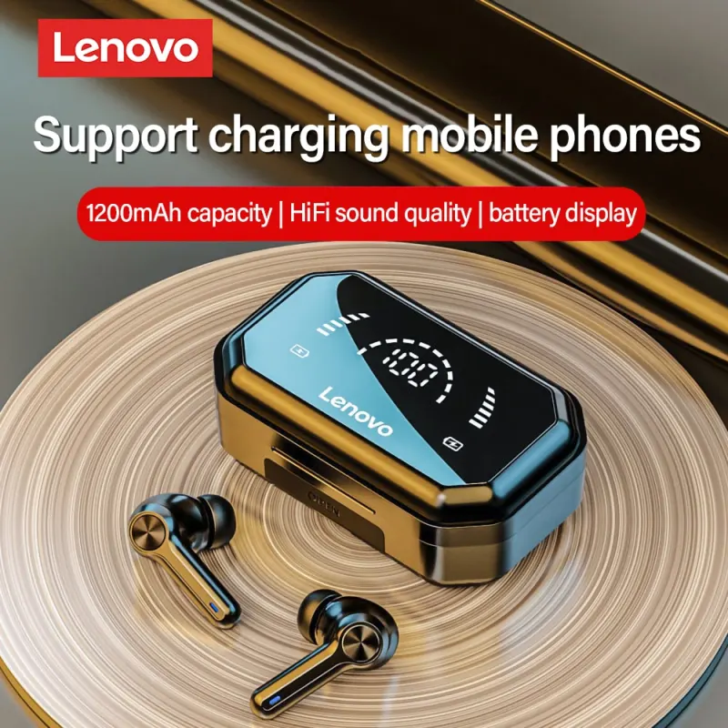 Lenovo LP3 Pro TWS Bluetooth 5.0 Headphone Wireless Earphone HIFI Music Headset with Display 1200mAh Large Capacity Battery