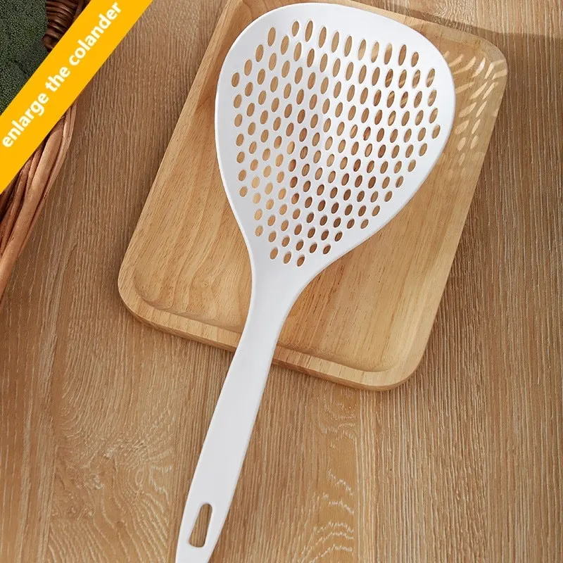 Food Strainer Scoop Kitchen Nylon Soup Spoon Large Skimmer Strainer Fry Food Mesh Handy Filter Colanders Kitchen Tools