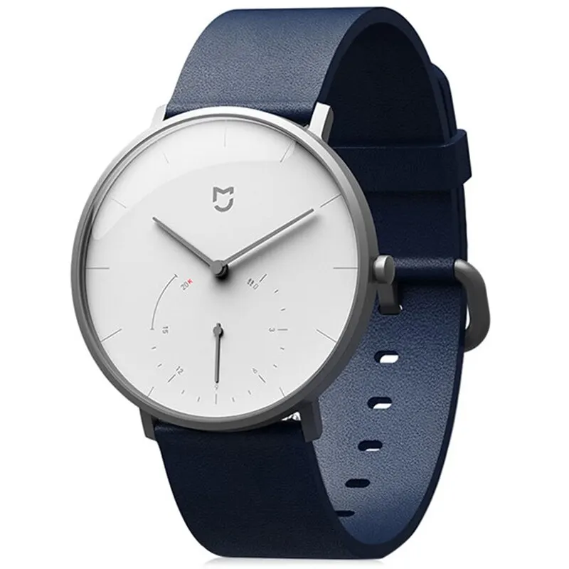 XIAOMI MIJIA QUARTZ Smart Watch Life Waterproof Double Dial Time Alarm Sport Sensor Pedometer Replaceable 20mm Strap Mi Home APP