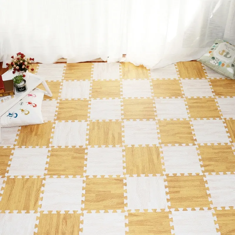 30X30cm 6pcs/set Wood Soft EVA Foam Play Mat Kids Puzzle DIY Toy Floor Carpet kids Rugs Toys carpet for childrens Home Textile