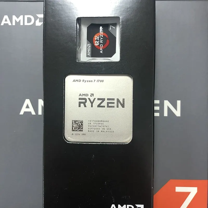 AMD Ryzen 7 1700 R7 1700 CPU Processor 8Core 16Threads AM4 3.0GHz TDP 65W 20MB Cache 14nm DDR4 Desktop YD1700BBM88AE