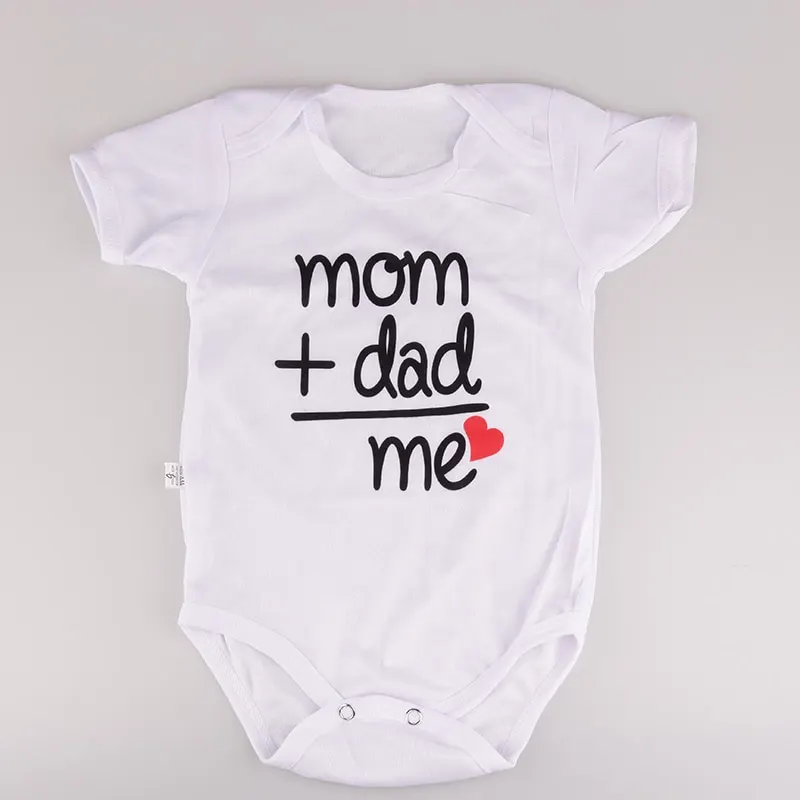 Newborn Baby Bodysuit Summer Clothes Boys Girls Jumpsuit Letter Short Sleeve Cotton Clothes Infant Outfits 3-6M for Kids Gifts