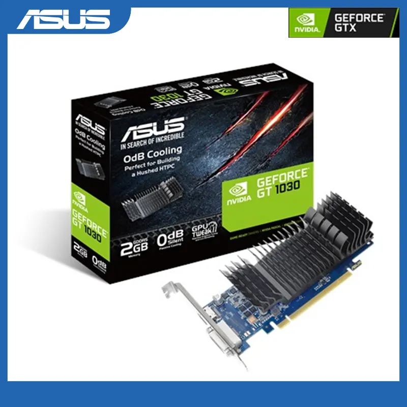 Asus GT1030-SL-2G-BRK Graphics Card GeForce® GT 1030 2GB GDDR5 PCI Express 3.0 4X Video Card