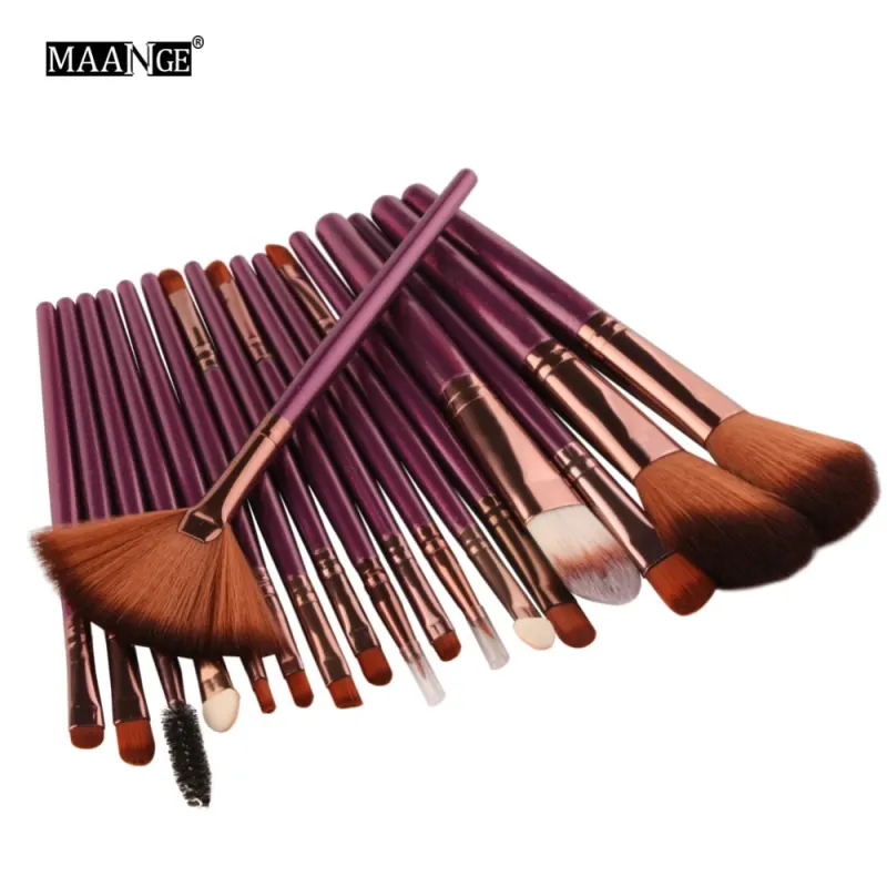 MAANGE 6/15/18Pcs Makeup Brushes Tool Set Cosmetic Powder Eye Shadow Foundation Blush Blending Beauty Make Up Brush