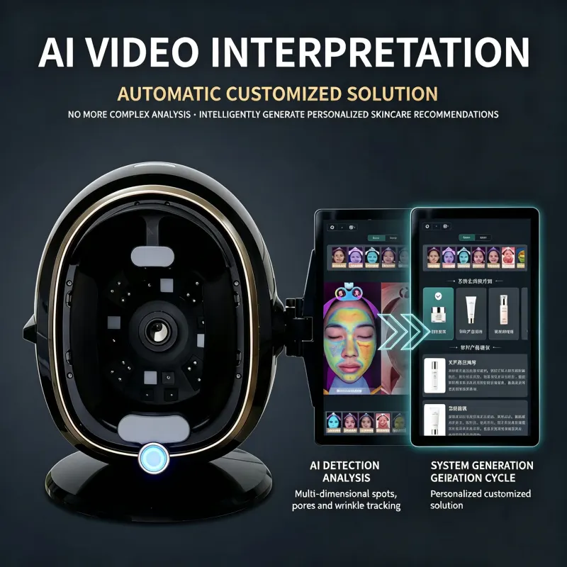 Beauty Intelligent AI Skin Detection Analysis Report, Full Face Facial Testing, Skin Management Device for Beauty Salons