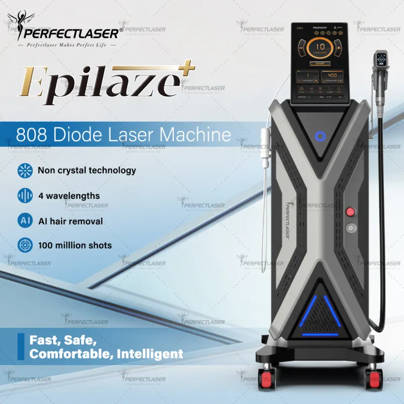 Perfect laser Diode Laser Hair Removal Machine 1800W 755nm 808nm 940nm 1064nm AI Skin Analyzer Professional Salon Beauty Device