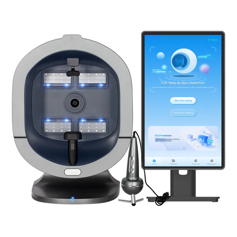 X5 Pro AI Skin Image Analyzer - 9-Spectral Face Scalp All-Round Detection Device with 3D Slices, Skin Aging Prediction R