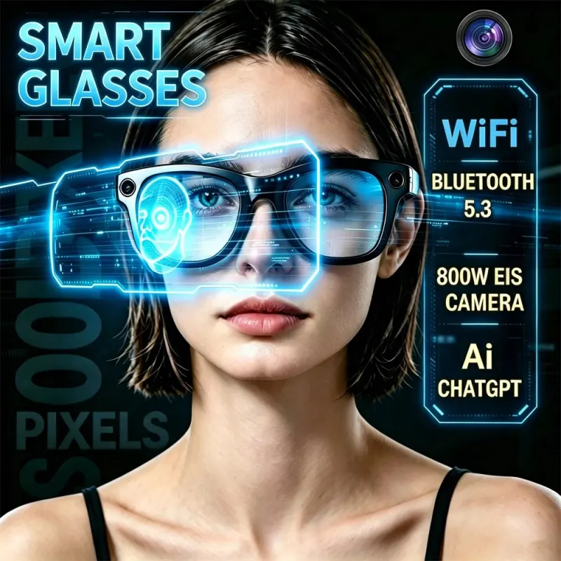 2026 AI Smart Glasses Anti Blue Light Translation Travel Meeting Recording Video Recording Bluetooth Daily Leisure Smartglasses
