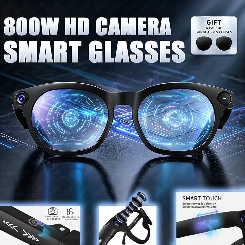 CY03 AI Smart Glasses Audio & Video Translation Call 800W Camera 1080P Recording Intelligent Q&A Music Playback Smartglasses