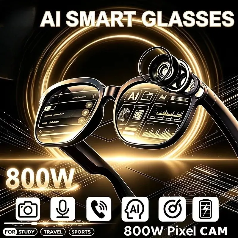 HD Smart AI Glasses Upgrade 800W Shooting Camera Photo Video Voice Call Translation Bluetooth Multifunctional Glasses 2027