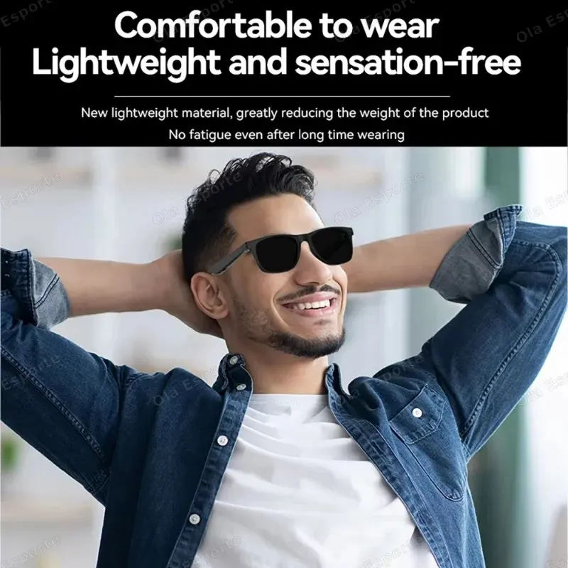 Lenovo AI Smart Wireless Bluetooth Glasses Sunglasses Remote 8K Control Touch Photo Camera Recording Voice Assistant Translator