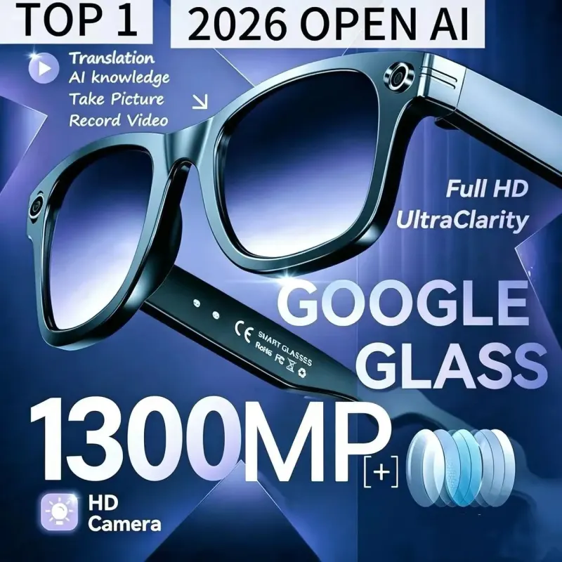 TOP 1 for Meta AI Smart Glasses 13MP Camera Video Recording 100+ Languages Translation Sunglasses Bluetooth Call Music Play