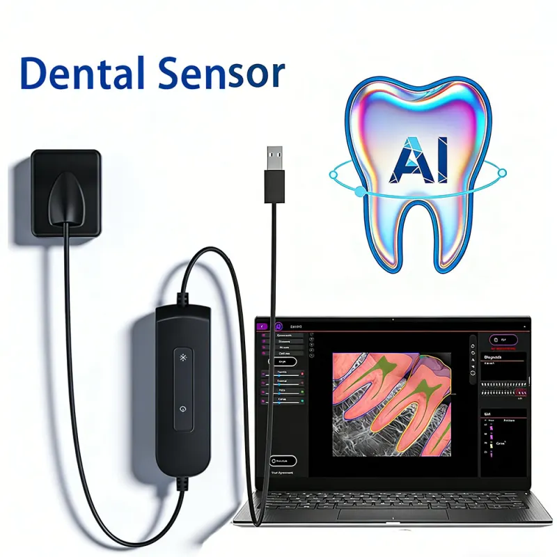 JINGT AI Dyn Image Dental X-ray Sensor Digital Intraoral System Fast Transmission 3m Cable with Software Dental Imaging Equipment