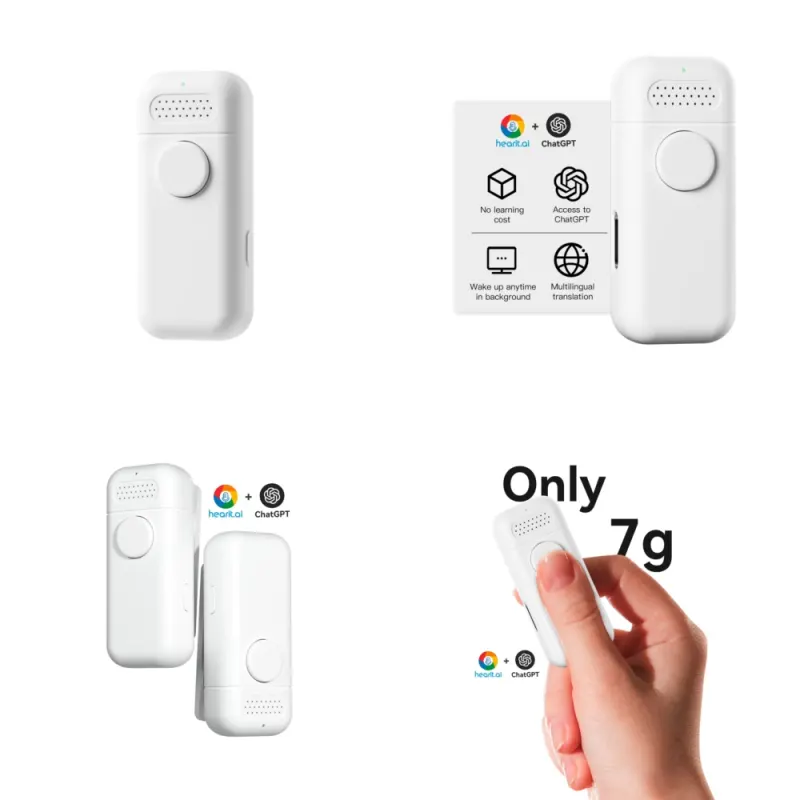 ODM Wearable AI Healthcare ChatGPT Microphone ABS Pocket Translator Portable AI Voice Recorder