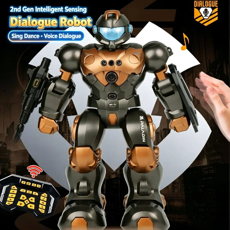 Gesture Sensing RC Robot Voice Control Programmable Robot Singing Dancing English Learning Interactive Toy for Children Boys