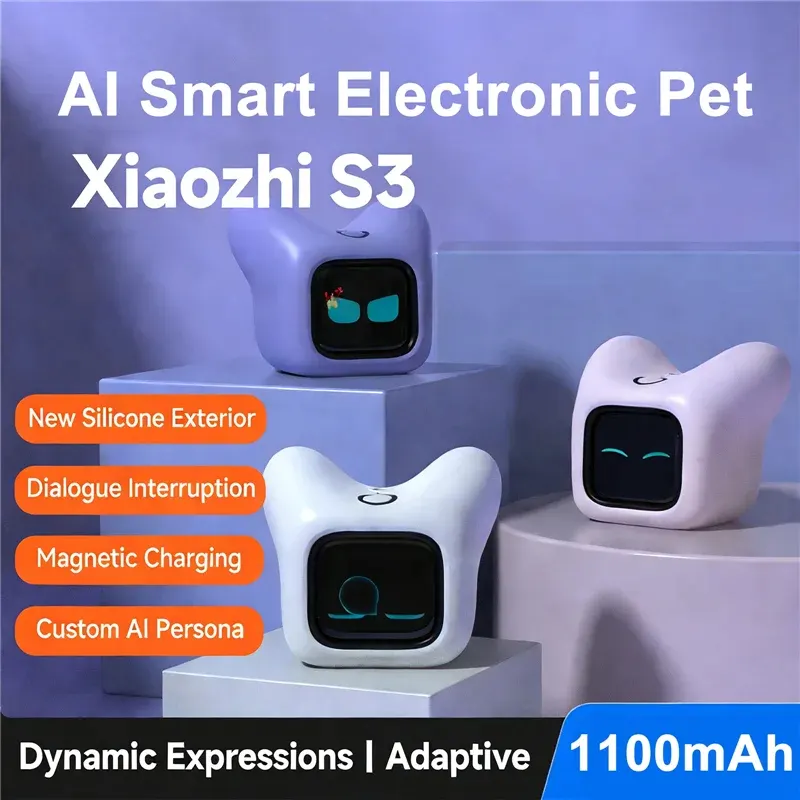 Smart Car AI Robot Dynamic Emotions Voice Interaction Cute Pet Robot Magnetic Charging AI Companion Toy For Car Home Kids
