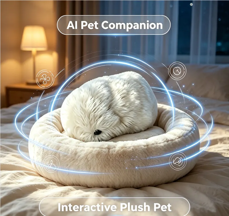 AI Plush Pet Robot Full Cycle Growth & Rebirth Smart Emotional Interaction Dual Mode Charging Interactive Companion Gift
