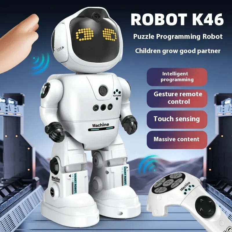 Le Neng K46 Programming Robot Early AI Interactive Companion Remote Control Toy Singing Dancing Robot