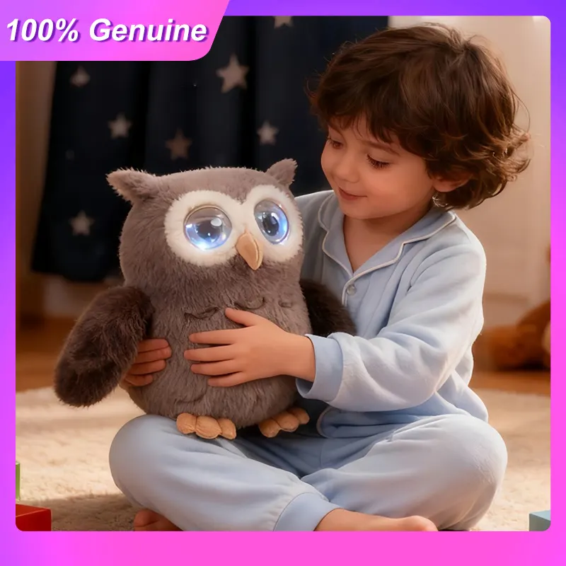 New 100%Genuine Ai Intelligent Toy Overseas Edition Voice Conversation Owl Double Eyed Emotions Wifi Interaction Accompany Doll