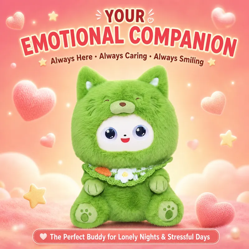 Smart AI Plush Companion Robot Cat Doll Emotional Interaction Talking Electronic Pet Toy 4 Colors Ready To Ship Holiday Present
