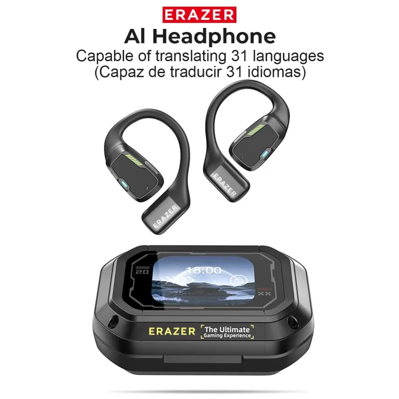 Erazer XP6 AI Translator Earphones Bluetooth Earbuds Sleep ASMR Headset Wireless Headphones Low Latency Office Travel