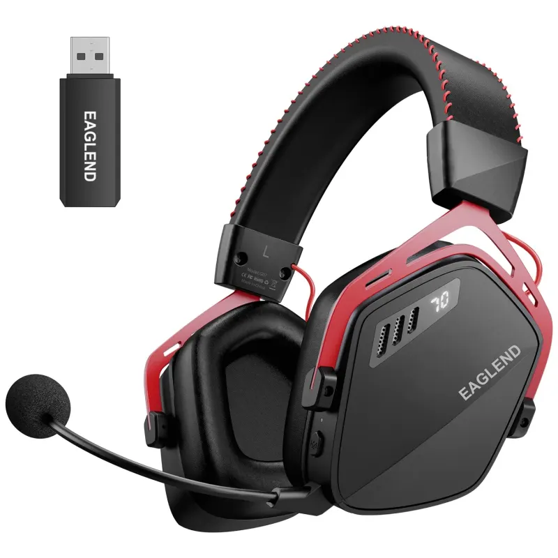 Esports Gaming Headset for PS5 PS4 XBOX PC Mac 2.4GHz Ultra-Low Latency Ai Noise Cancelling Bluetooth Headphones With Mic G07