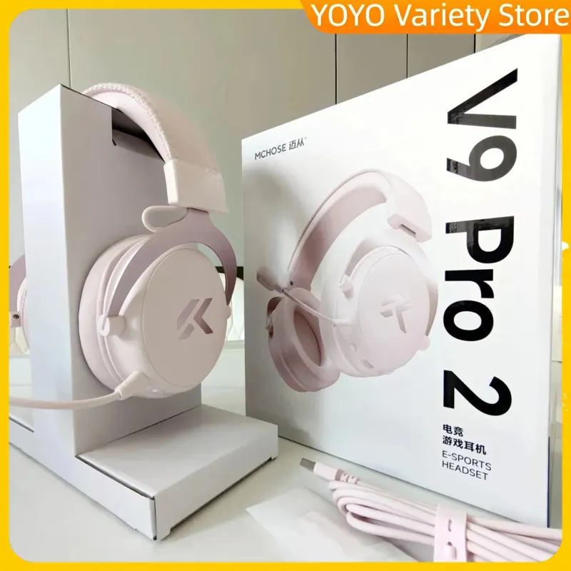 MCHOSE V9 Pro 2 4‑Mode 2.4G Wireless Bluetooth Wired Gaming Headset Over‑Ear Headphones AI Noise Cancelling Mic Low Latency Game