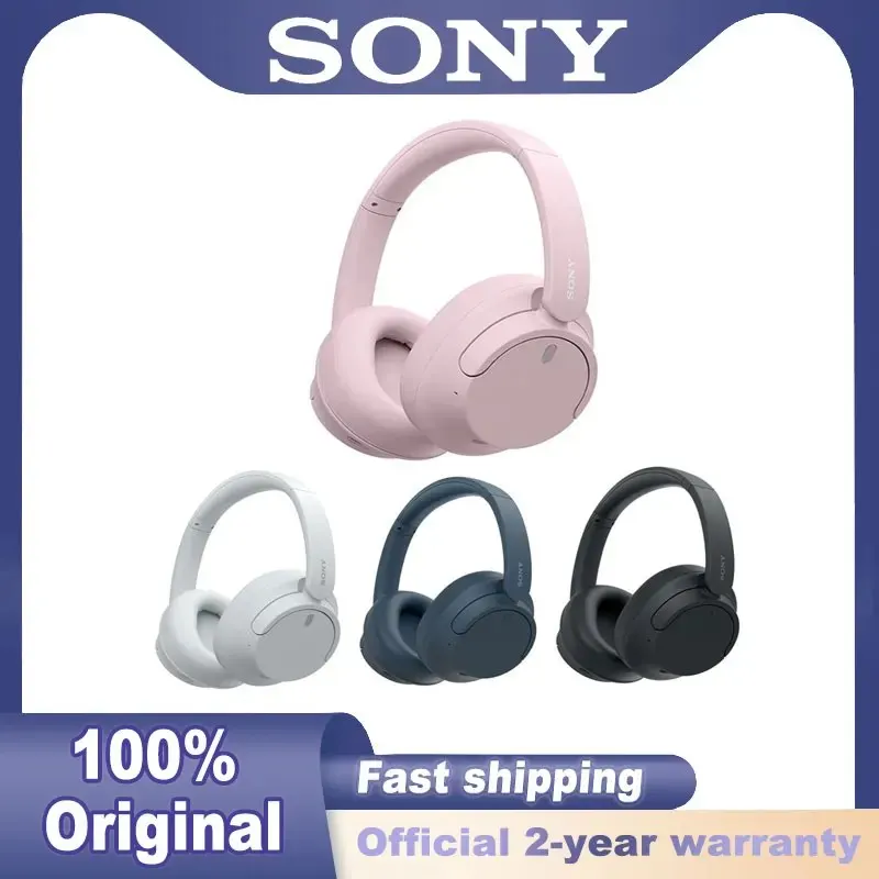 Sony WH-CH720N ANC Bluetooth Headphones AI Noise Reduction Over Ear Headset with Mic Clear Call for Travel Work